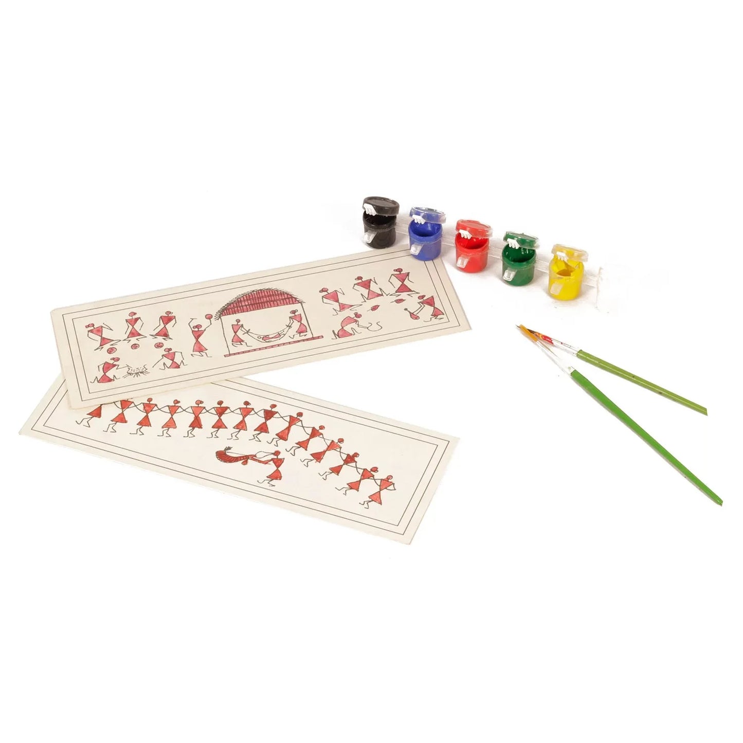 DIY Coloring Folk Art kit Warli Painting