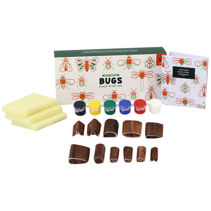 DIY Wooden Block Printing Craft kit Bugs