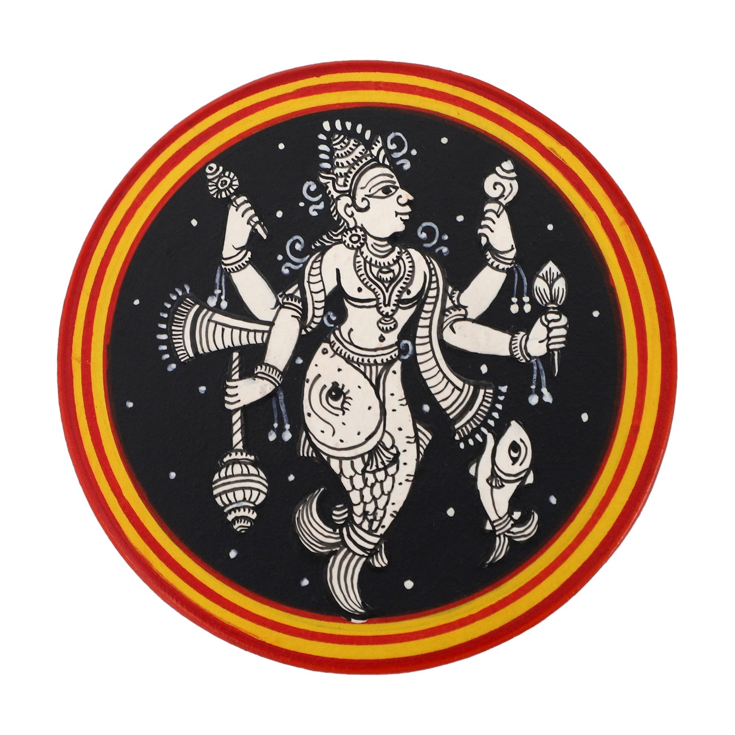 GANJIFA Hand-Painted Fridge Magnet Dashavtar Matsya