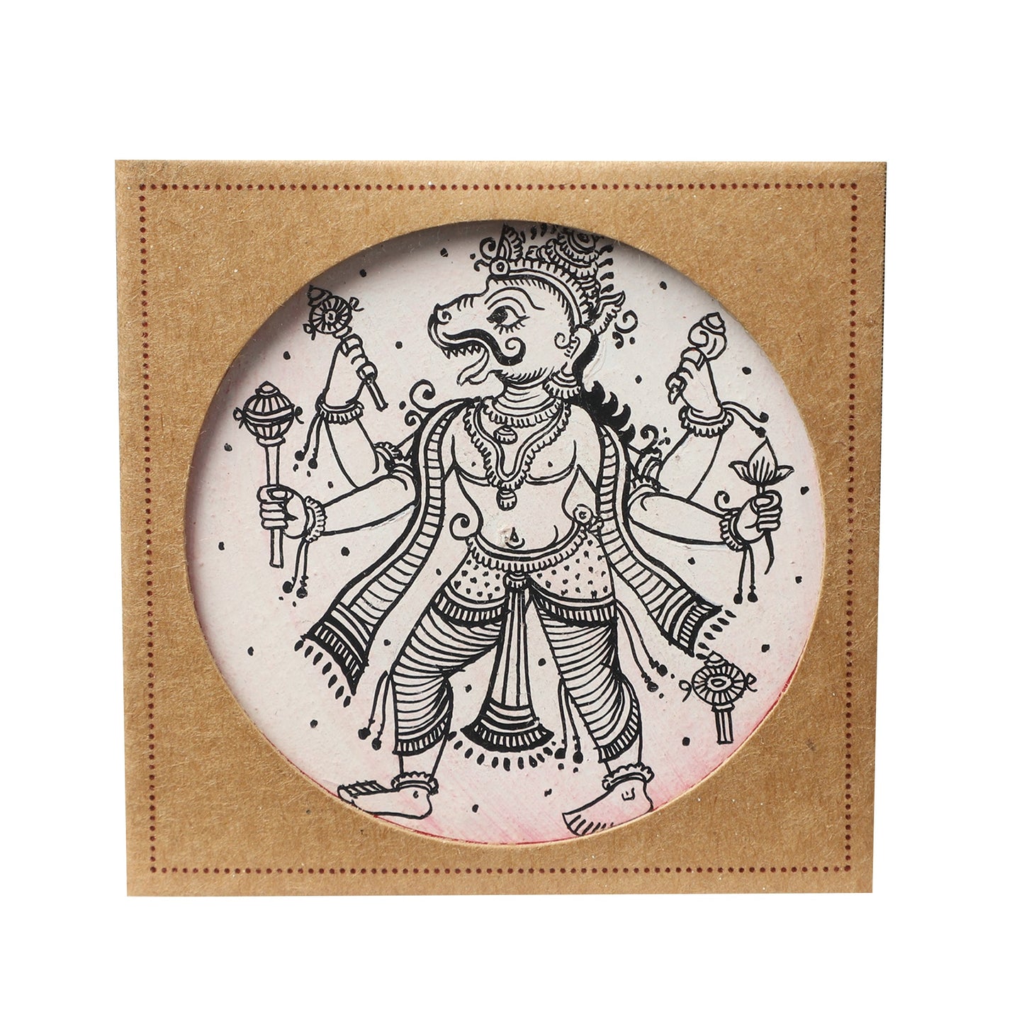 GANJIFA Hand-Painted Fridge Magnet Dashavtar Narsimha