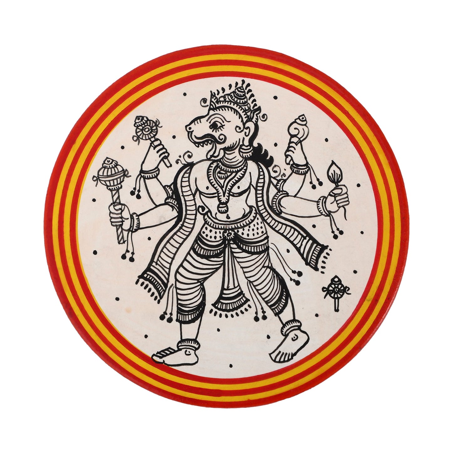 GANJIFA Hand-Painted Fridge Magnet Dashavtar Narsimha