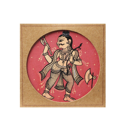 GANJIFA Hand-Painted Fridge Magnet Dashavtar Parshuram