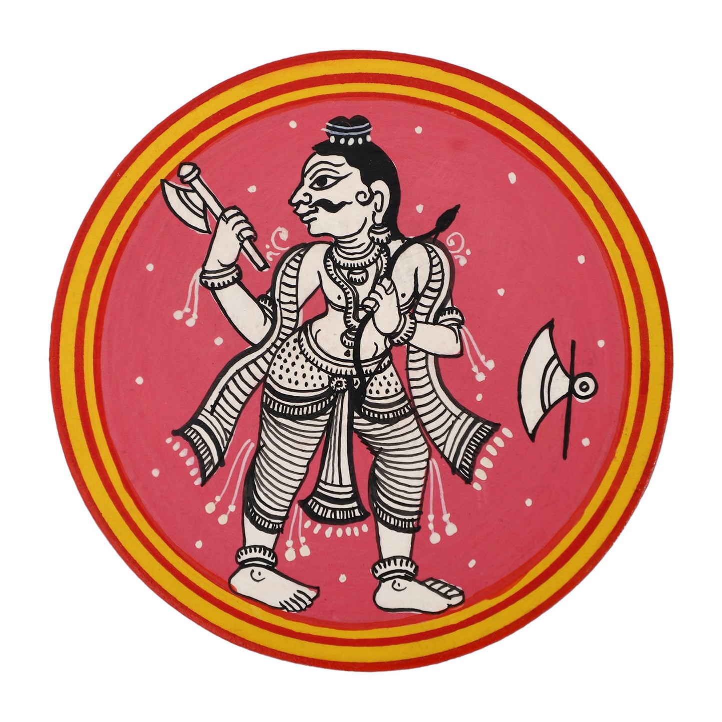 GANJIFA Hand-Painted Fridge Magnet Dashavtar Parshuram