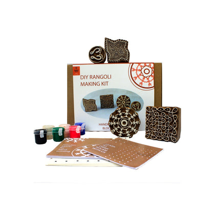 DIY Wooden Block Printing Craft kit Rangoli