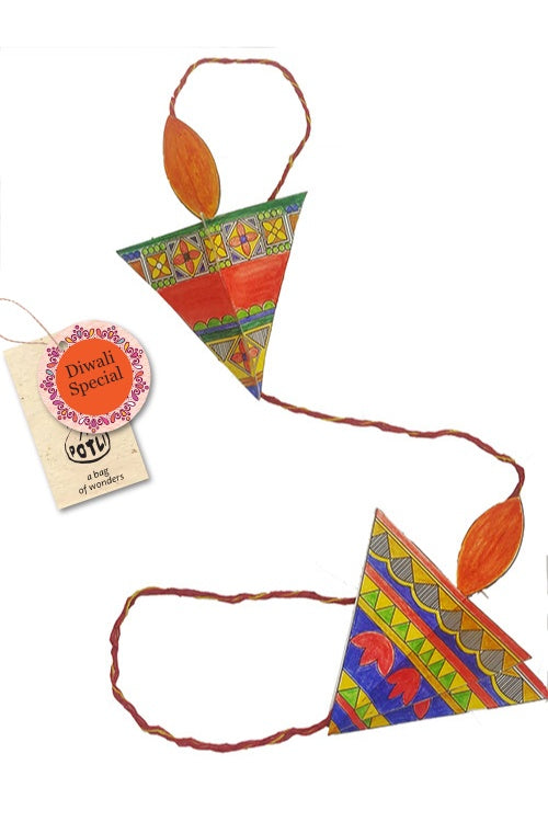 DIY Paper Diya Making Kit with Madhubani