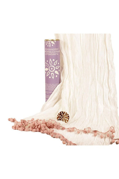 DIY Block print your own dupatta kit Lavender Rangoli