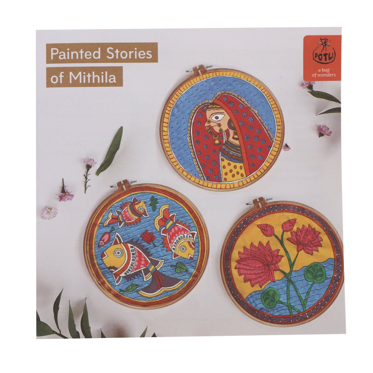 DIY Wall Art Fabric Painting kit Madhubani Fish