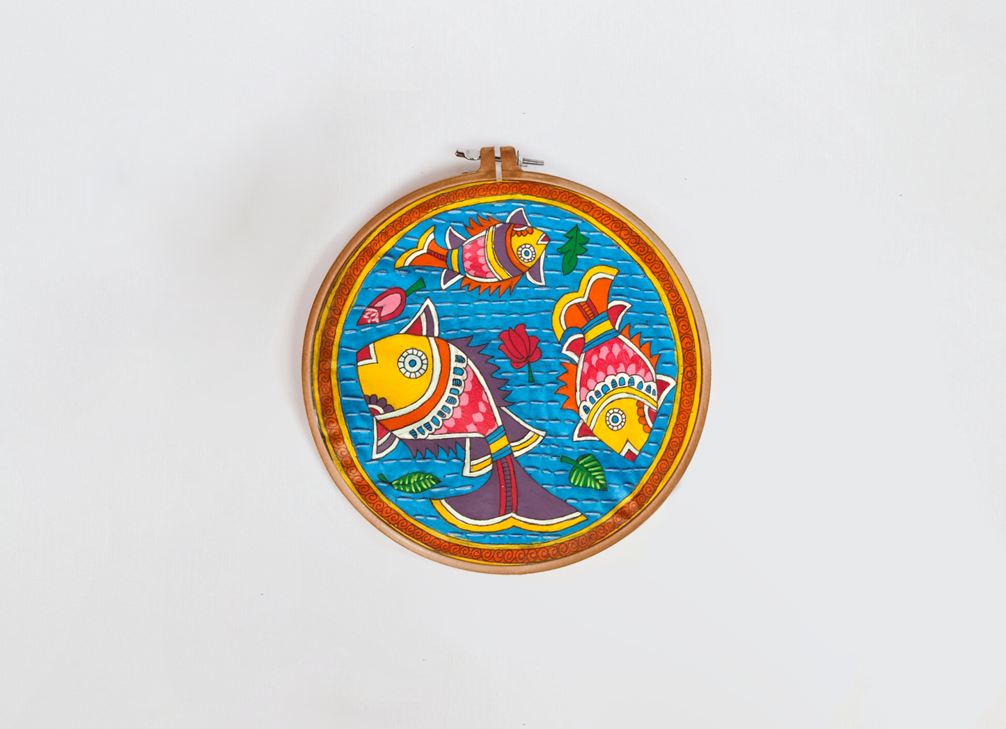 DIY Wall Art Fabric Painting kit Madhubani Fish