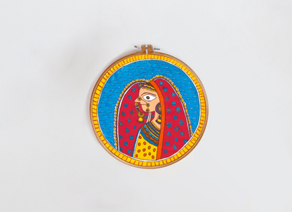 DIY Wall Art Fabric Painting kit Madhubani Woman