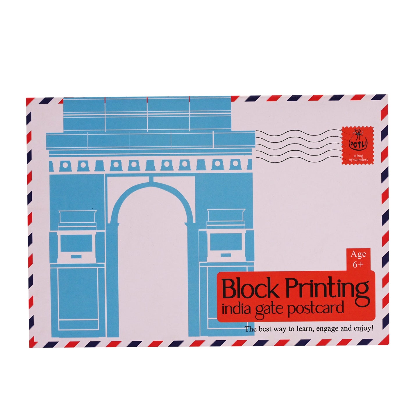 DIY Wooden Block Printing Craft kit Monuments of India - India Gate