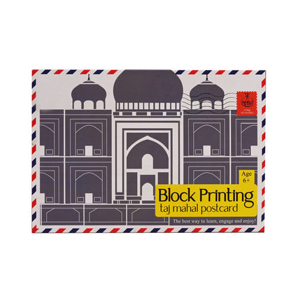 DIY Wooden Block Printing Craft kit Monuments of India - Taj Mahal