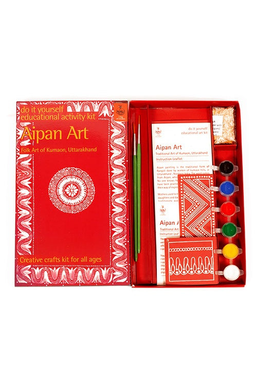 DIY Coloring Folk Art kit Aipan Painting