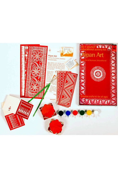 DIY Coloring Folk Art kit Aipan Painting