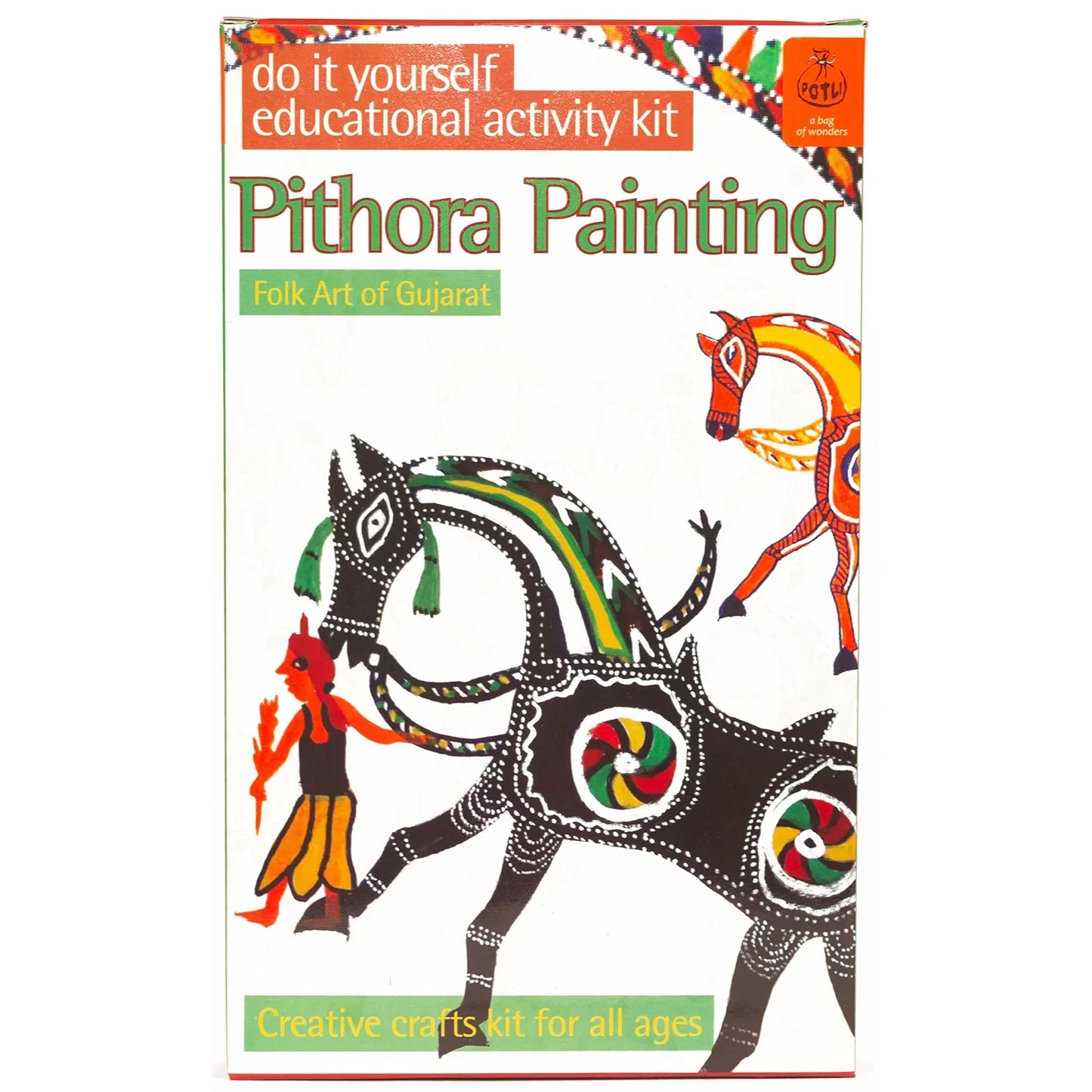 DIY Coloring Folk Art kit Pithora Painting