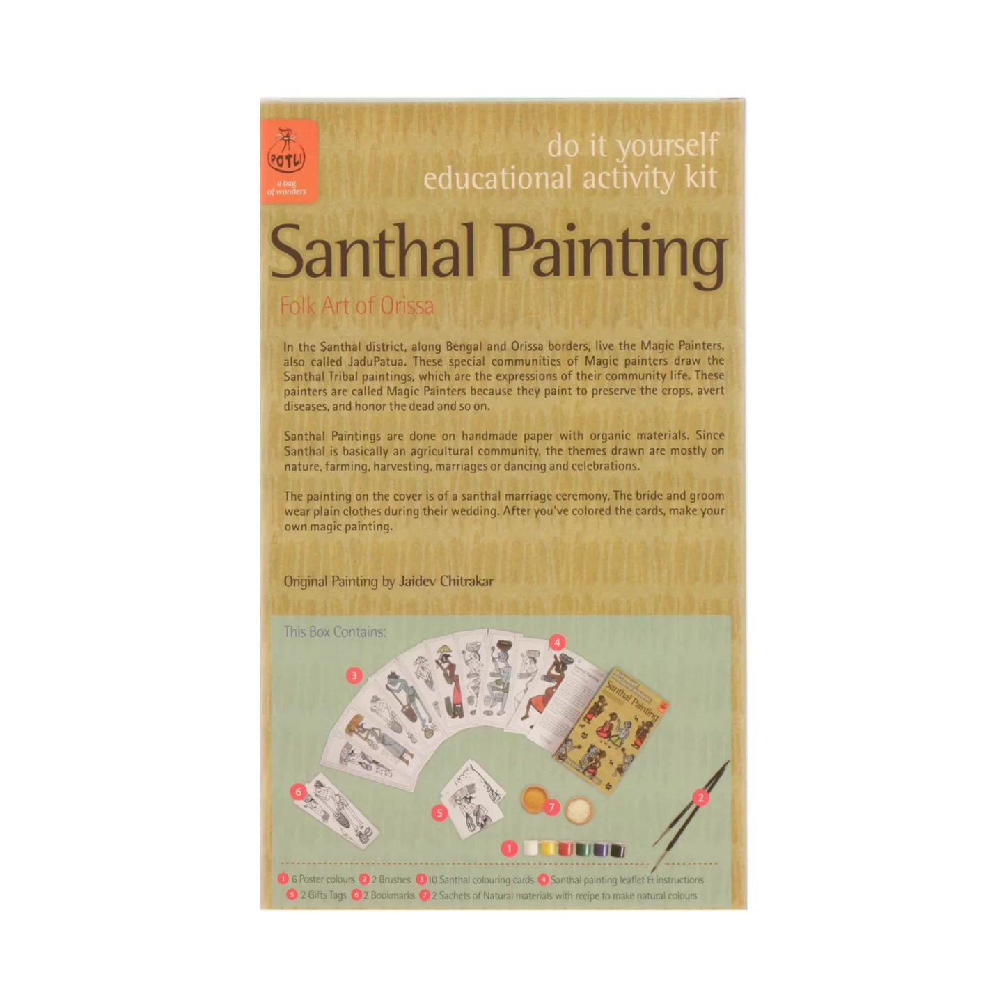 DIY Coloring Folk Art Kit Santhal painting